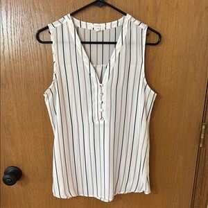 Maurices Black and White Relaxed Tank Top